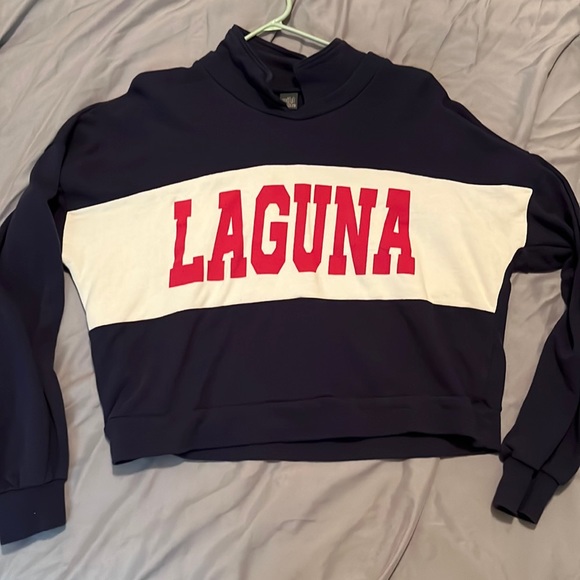 Cropped Laguna collared sweatshirt